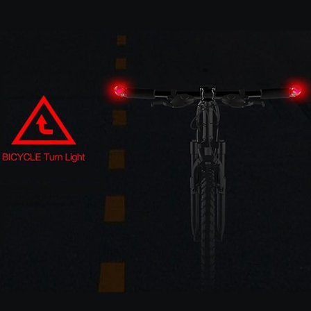 Sykkelstyre Bar End Lys Vanntette Advarselslys