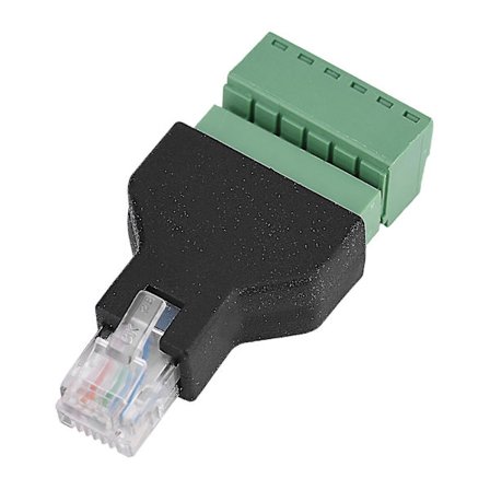 1 kpl Ethernet Rj12 6p6c -uros 6-napaisen ruuviliittimen sovitinliitin