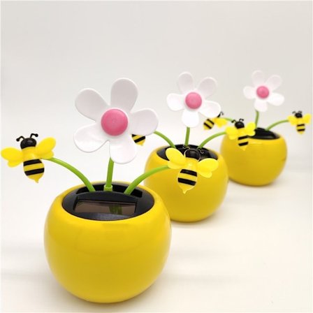 Tre gule blomster-Tre blomster solenergi epleblomst bil pendel