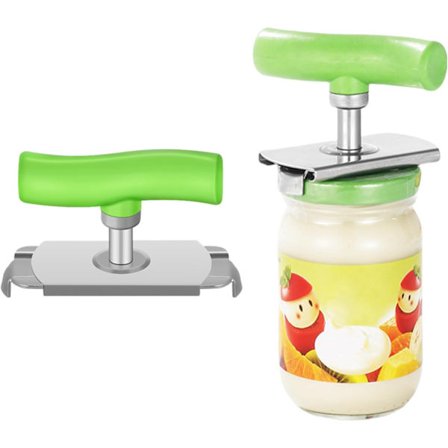 1-pak dåseåbner, skruelågsåbner, egnet til hjemmet, picnic og butikker (grøn)