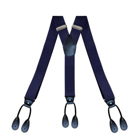 3,5 cm brede herreseler med knapper, robuste, store og lange, justerbare og elastiske