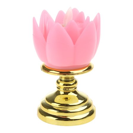 Elektrisk Buddha Lotus Light Batteridriven Bön Flicker LED Candle Tea Lamp