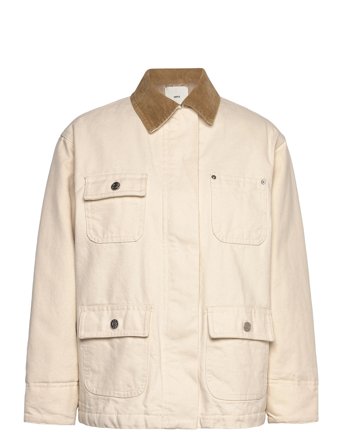 Denim Parka With Corduroy Collar Cream Mango