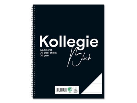 Kollegieblock A5 70g 70 blad linjerat ohålat - Lyreco - Kontorsmaterial - Block och anteckningsböcker - Kollegieblock