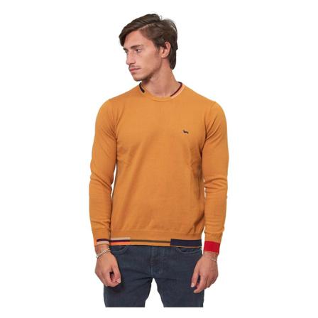 Harmont & Blaine, Round-neck Knitwear Oranje, Heren, Maat:XL