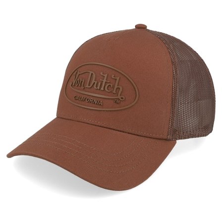 Von Dutch - Braun trucker Cap - Oval Patch Brown A-Frame Trucker @ Hatstore