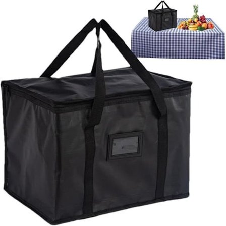 Blød køletaske, 50L stor køletaske, picnictaske, termisk madleveringstaske, isoleret taske, køletaske til camping, grill, familie, udendørsrejser