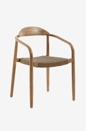 Kave Home - GLYNIS Karmstol, 4-pack - Brun - Matstolar - Från Homeroom