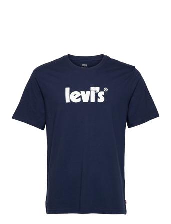 Ss Relaxed Fit Tee Poster Logo T-shirts Short-sleeved Blå LEVI ́S Men