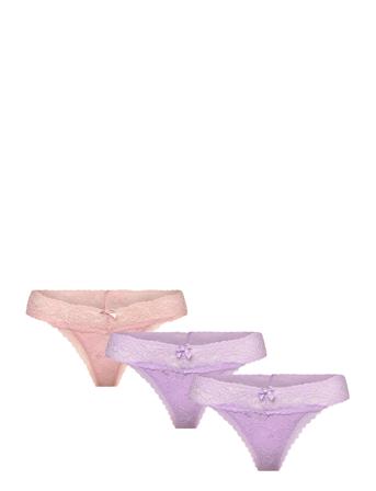 3-Pack Madison Ulv String Stringtruse Undertøy Lilla Hunkemöller*Betinget Tilbud