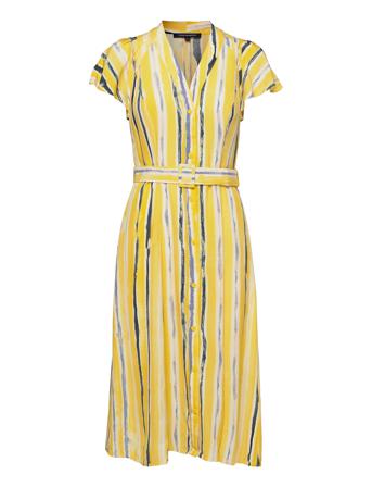 Gaia Delphine V Neck Dress Patterned French Connection