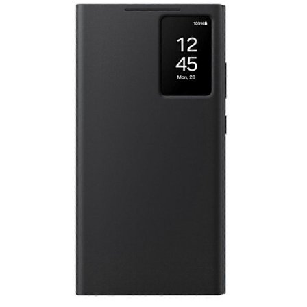 S22 Ultra S-View Lommebok Telefondeksel, Beskyttende Deksel med Smart Liten Skjermvisning, Fingerberøringskontroll, Slank Design, Kort Holder Lomme