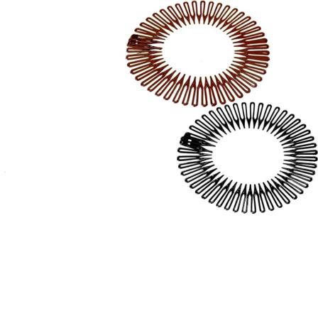 9-delt rund elastisk kam fleksibel plastløkke, hårkam pannebånd hårbåndholder for kvinner jenter, 3 farger (svart, kaffe)