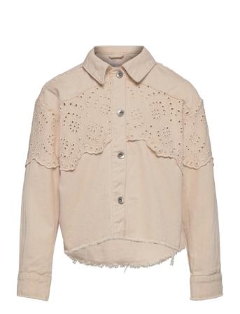 K Lena Life Crochet Jacket Otw Cream Kids Only