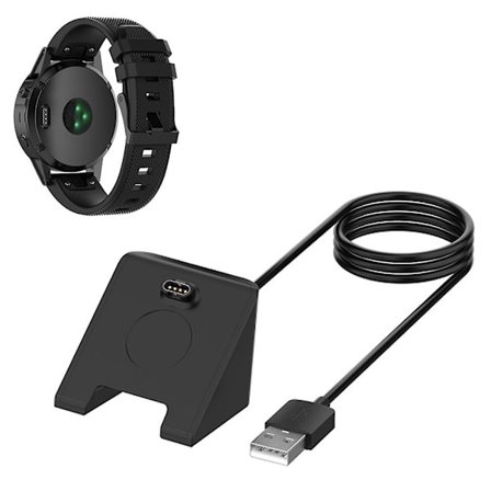 USB-ladestasjon for Garmin Venu 3/Venu 3S/Instinct 2X/Vivoactiv 5 med datafunksjon