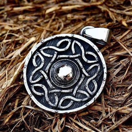 Pendant - Nordic Mythology - Shield with Celtic knot