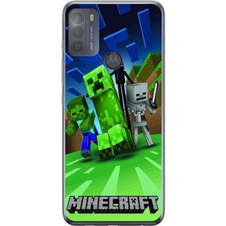 Kompatibelt Mobilskal till Motorola Motorola Moto G50 Minecraft Creeper mobilskal i klassisk grön pixelstil