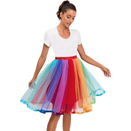Kvinners Regnbue Tutu-Skjørt Lagdelt Tyllskjørt