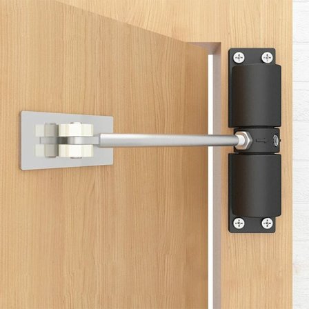 Automatisk dörrstängare, fjäderbelastad dörrstängare, justerbar självstängande i zinklegering för vardagsrum eller kommersiell kontroll upp till 40 kg
