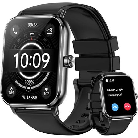 2025 Nyeste Modell Smartklokke for Menn Kvinner (Svar/Ring) 1.85" HD Berøringsskjerm Fitness Tracker, 120+ Sportsmoduser, 24/7 Puls/Sl