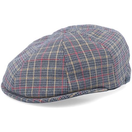 Kangol - Beige flatcap Keps - Pattern Flexfit Cap Grey Plaid Flat Cap @ Hatstore