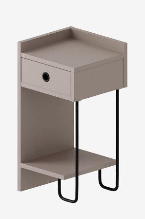 Homitis - Yöpöytä Sirius, vasen - Beige - Yöpöydät - - Homeroom