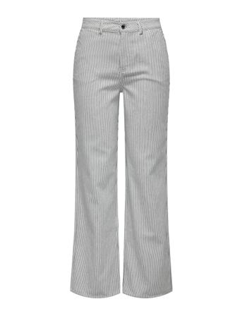Onlmerle Hw Straight Stripe Pant Cc Pnt Bottoms Jeans Straight-regular Grey ONLY