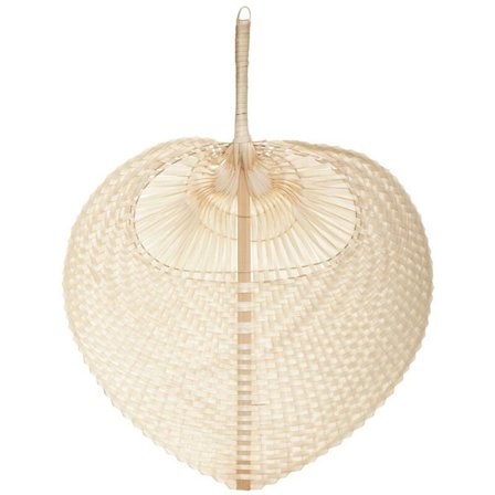 Väggdekoration i bambufläkt 30 x 38 cm - Naturlig