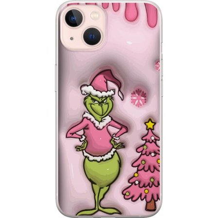 Kompatibelt Mobildeksel til Apple iPhone 13 Pink Grinch Jule med klassisk figur i rosa nissekostyme, en morsom vri på julefavoritten med fargerik humo