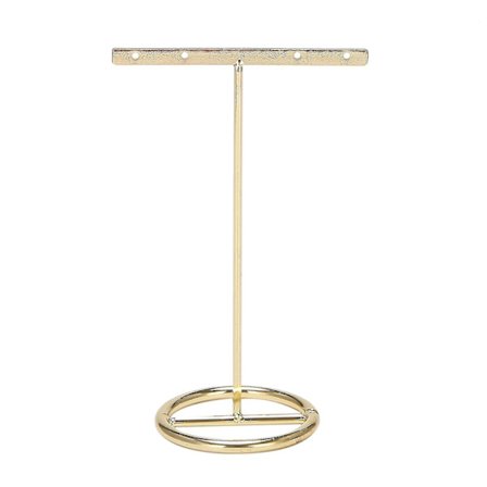 Guld Øreringe Display Stativ T-formet Øreringe Showcase Gylden Stor