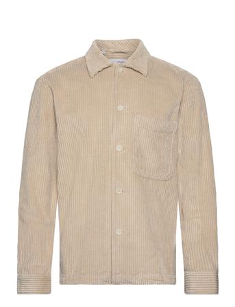 Slhloosejake-Cord Overshirt Ls Selected Homme Cream