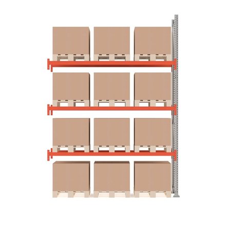 Pallereol, påbyggseksjon, 12 paller, H4000 B2750 D1100 mm