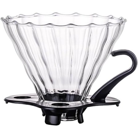 1 Sæt Kreativ Kaffefiltertragt i Glas Husholdnings Kaffefiltertragt