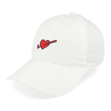 Puma - Branco unconstructed Boné - Love Golf Dad Cap White Glow/Strong Red Dad Cap @ Hatstore