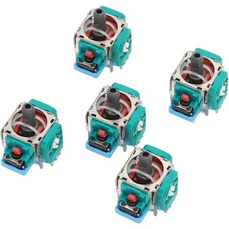 5-pak erstatningsjoystick til PS5, ny analog stick tommodul til præcis styring af controlleren, holdbare PS5-tilbehør