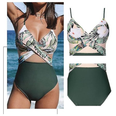 Sexy Ettdelt Bikini Trekant Badeklær Dame Høy Midje Varm Kilde Resort Badeklær