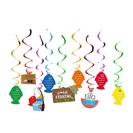 30 stk/sett fisketema kakepynt praktisk bursdagsfest kakedekorasjon bruk pynt