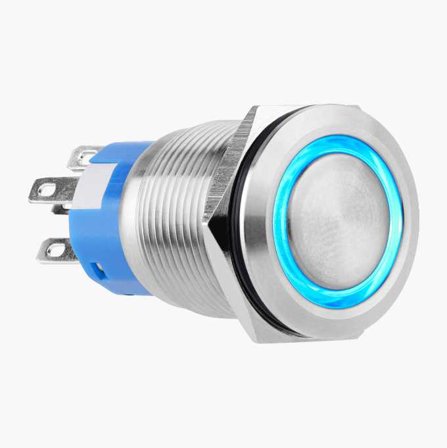 Strömbrytare blå LED