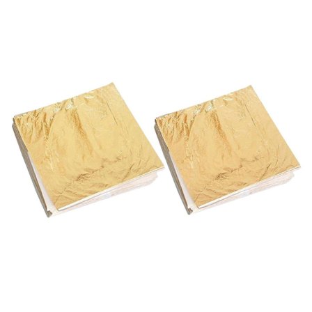 200 stk. Imitation Guldfolie, 5,5 tommer Guldfolie Forgyldning Imitationspapir