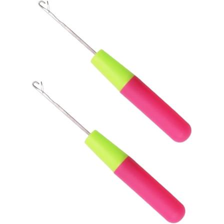 Håndtak i plast Heklenål, 2-pakke Heklenåler med lås, Heklenålhår, Hårforlengelse Heklenål, for DIY, Håndverk, Fletting