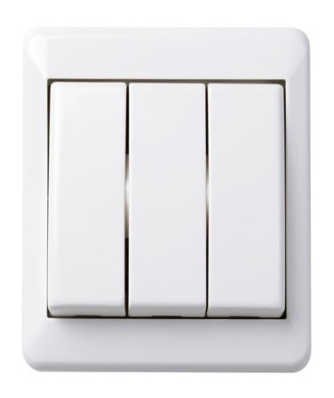 Elko EKO07554 Strömbrytare renvit, snabbanslutning, IP21 3x1-polig, Strömbrytare & vägguttag