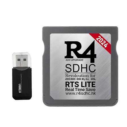 2024 R4 Kort R4 SDHC Adapter Flashkort Med USB Adapter til 2DS XL/LL DSL Spilkort Burn Card B