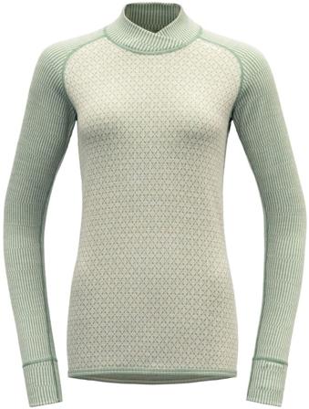Devold - Kvitegga Merino 230 Cross Neck - Naisten - kerrastopaita - Raw White - Naisten