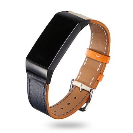 Fitbit Charge 3 ægte Urrem - Blå / Hvid