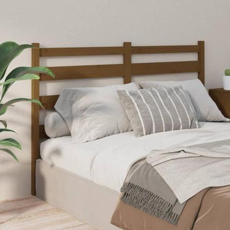 Vidaxl Sänggavel Honungsbrun 141x4x100 Cm Massiv Furu Brun