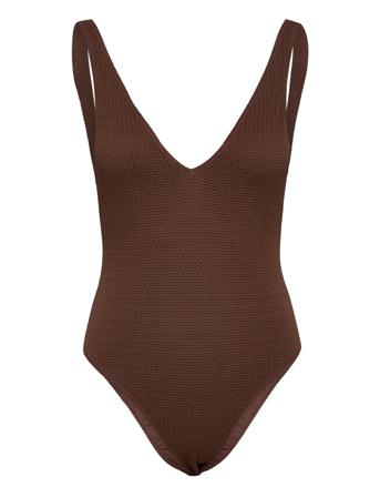 Seadive Deep V Neck Piece Brown Seafolly