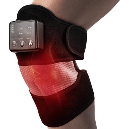 (1 STK) Oppvarmet Kne- og Skuldermassasjer for Smertelindring, Varme og Vibrasjon