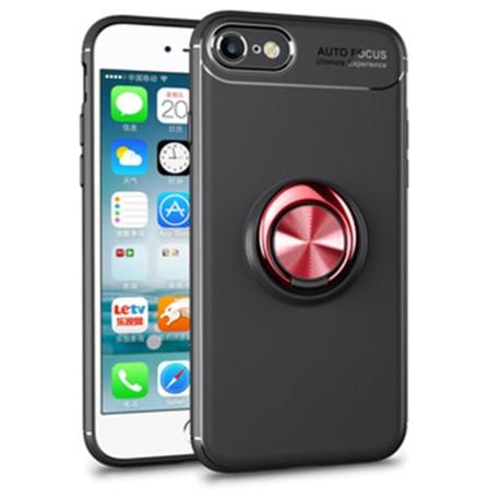 iPhone SE 2020 - Skal med Ringhållare Svart/Röd