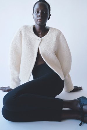 Soft Goat - Boucle Blazer - XS - Feather White