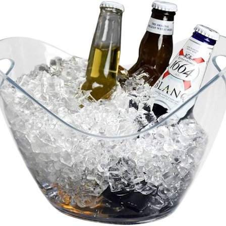 Fødevaregodkendt transparent akryl isterningspand, 3,5L, transparent til